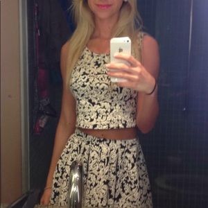 Black and White Floral 2 piece set